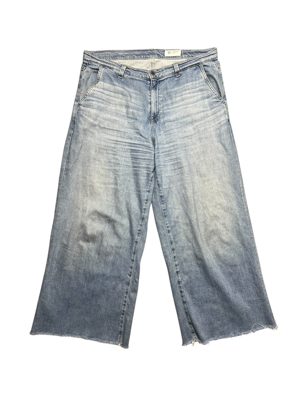 AG Adriano Goldschmied Stella Palazzo Ankle Low Slung Wide Leg Jeans Size 31